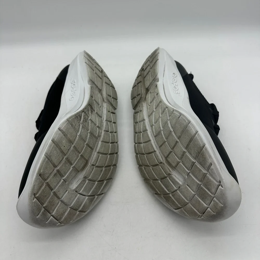 OOFOS 08012024-12 Mens 9 OOmg Sport LS Low Black/White Slip On Recovery Shoes